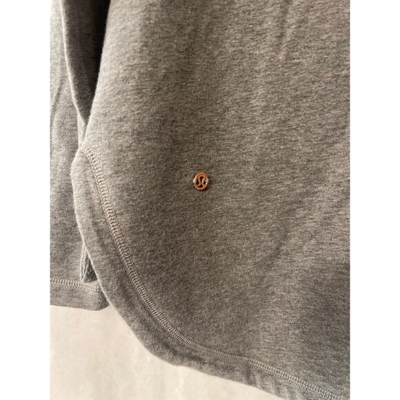 Lululemon After Asana Pullover Size 10 French Gray Terry Style W3D20S Women's - Picture 4 of 7